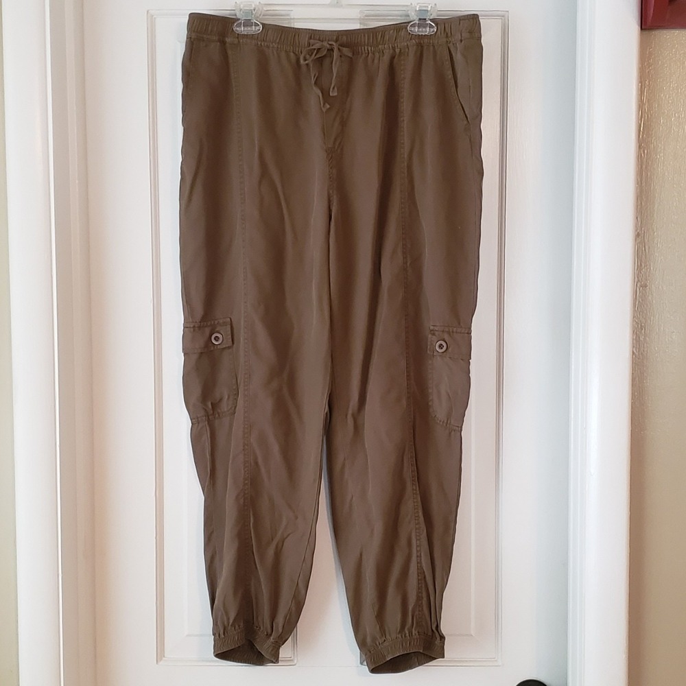 Soft‎ Surroundings Womens Pull On Cargo Joggers Pants XL Grunge Streetwear Hike